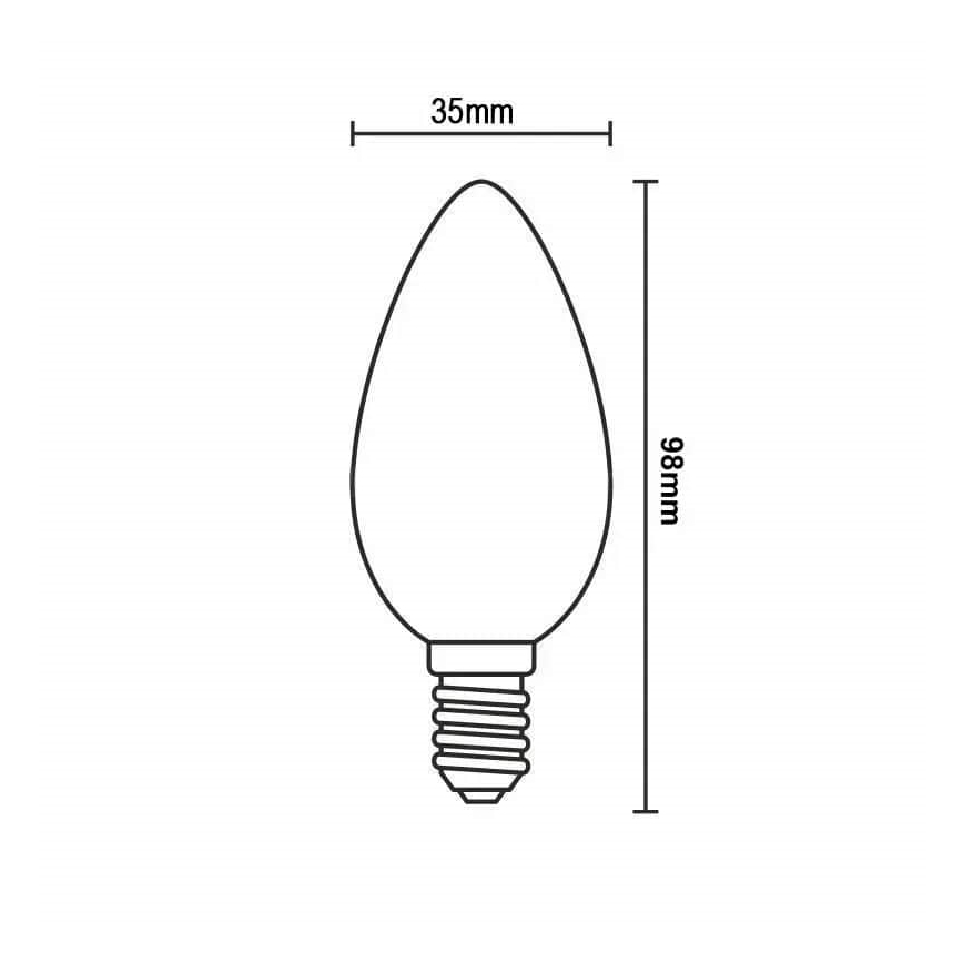 LED Žarulja BIJELI FILAMENT C35 E14/4,5W/230V 3000K