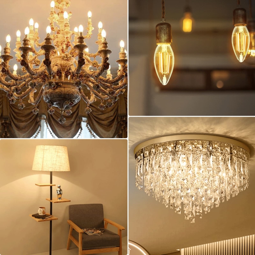LED Žarulja FILAMENT C35 E14/6W/230V 2200K - Aigostar