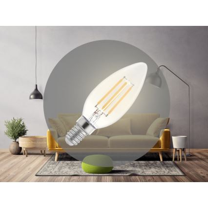 LED žarulja FILAMENT C37 E14/6W/230V 3000K