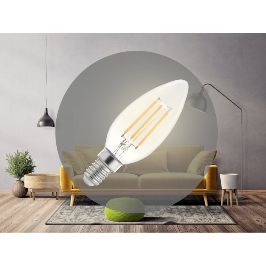 LED žarulja FILAMENT C37 E14/6W/230V 3000K