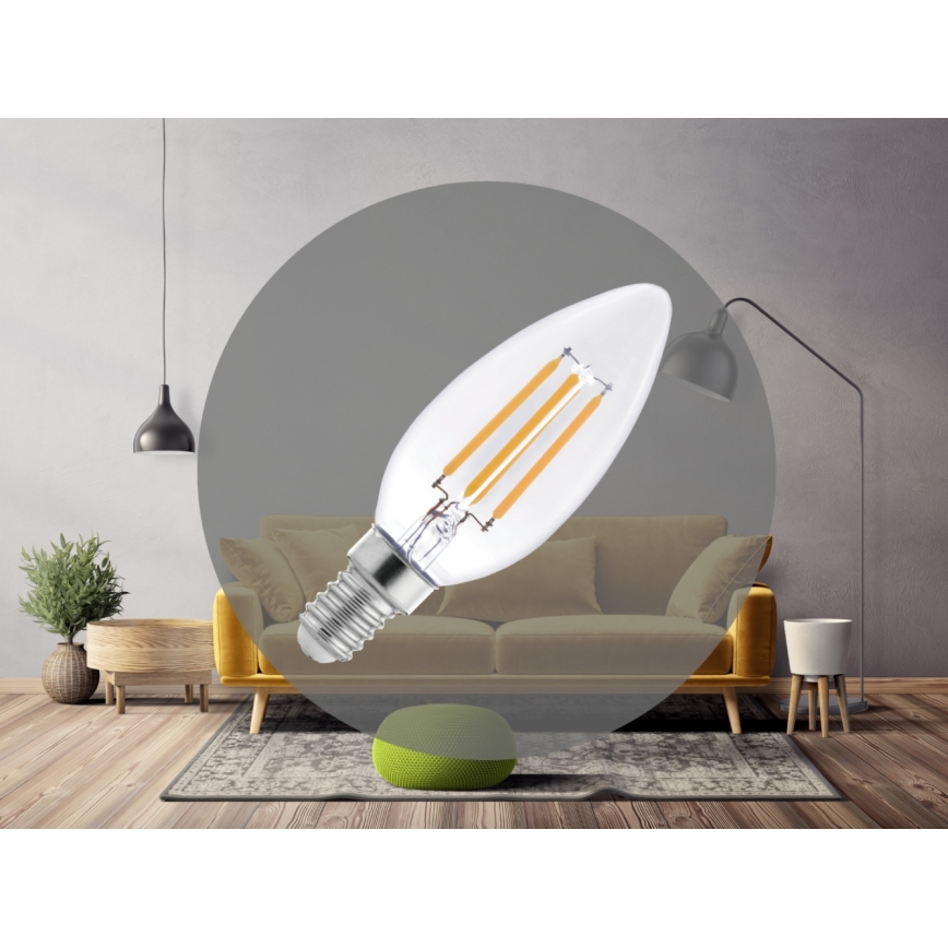 LED žarulja FILAMENT C37 E14/6W/230V 3000K