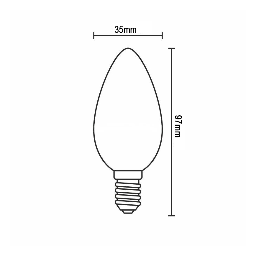 LED žarulja FILAMENT C37 E14/6W/230V 3000K