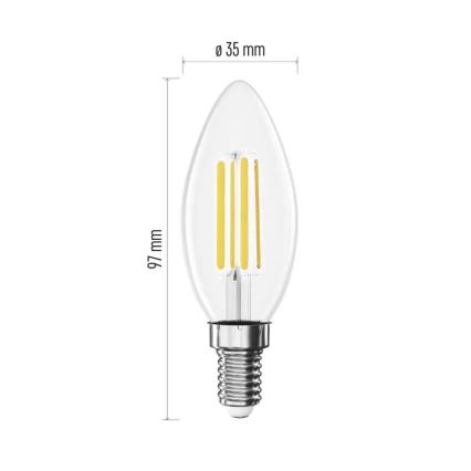 LED Žarulja FILAMENT E14/3,8W/230V 2700K