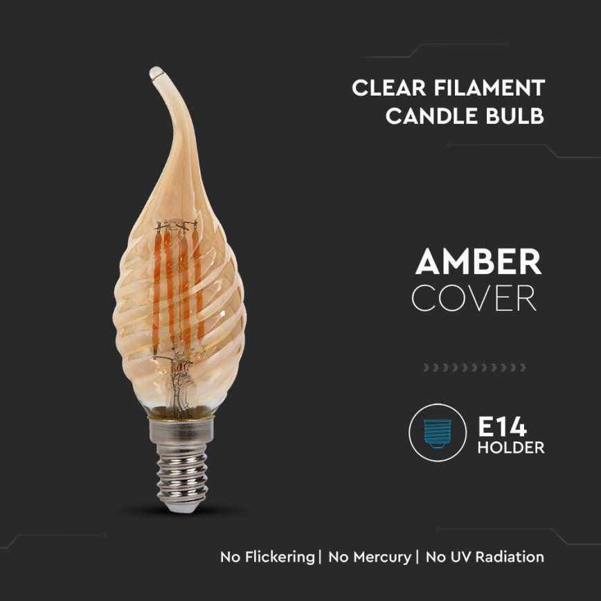 LED Žarulja FILAMENT E14/4W/230V 2200K