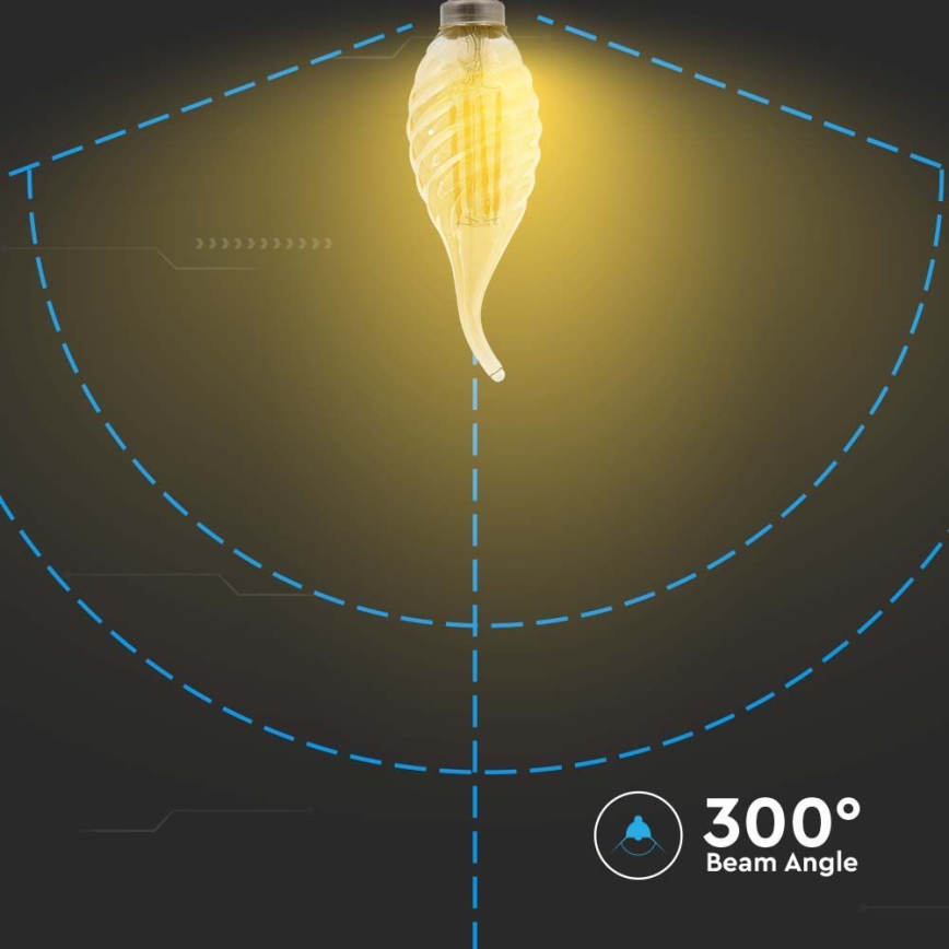 LED Žarulja FILAMENT E14/4W/230V 2200K