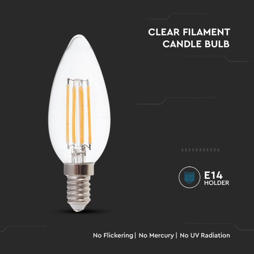 LED Žarulja FILAMENT E14/4W/230V 3000K