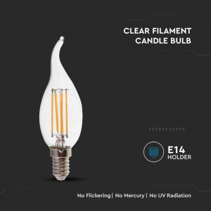 LED žarulja FILAMENT E14/4W/230V 4000K