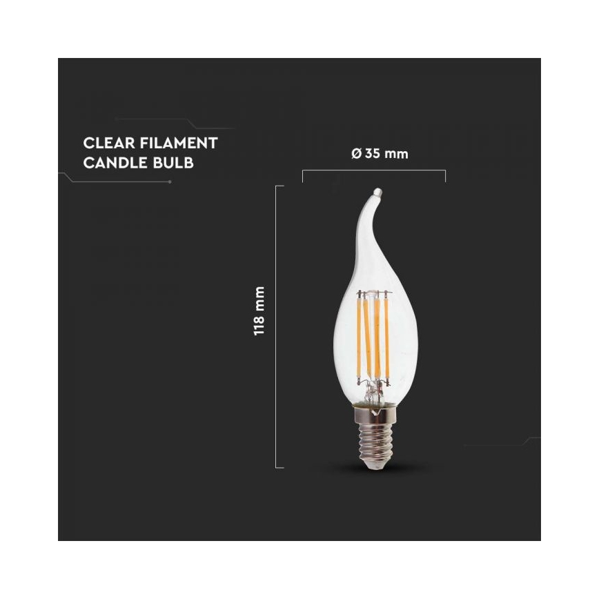 LED žarulja FILAMENT E14/4W/230V 4000K