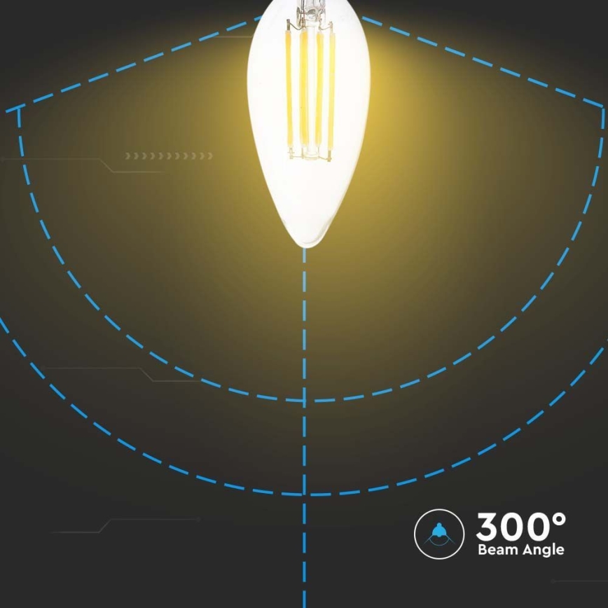 LED Žarulja FILAMENT E14/4W/230V 6500K