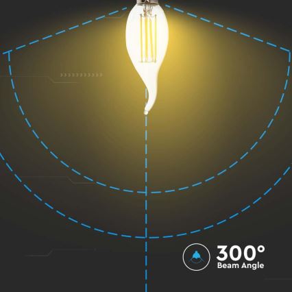LED Žarulja FILAMENT E14/4W/230V 6500K