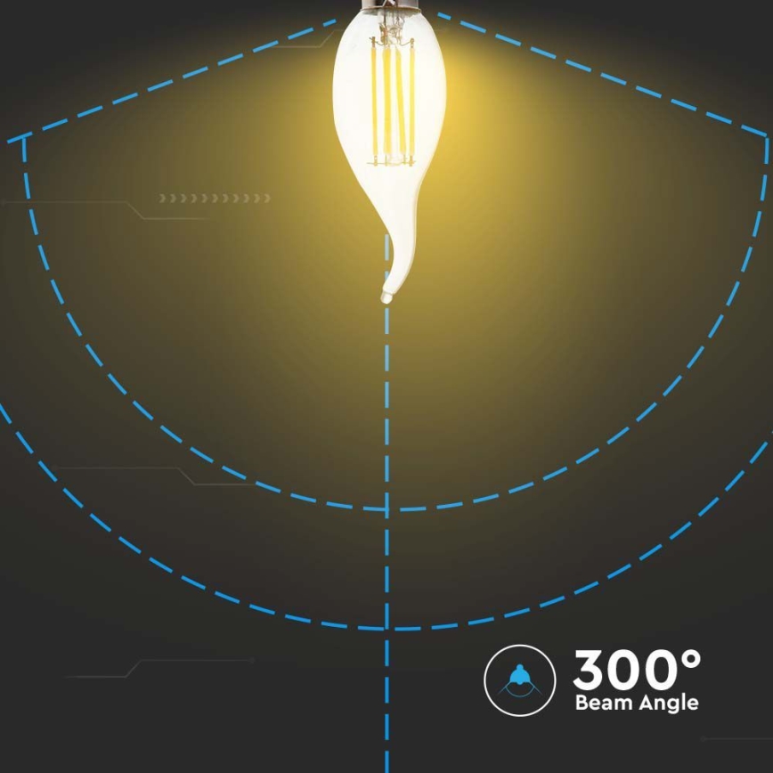 LED Žarulja FILAMENT E14/4W/230V 6500K