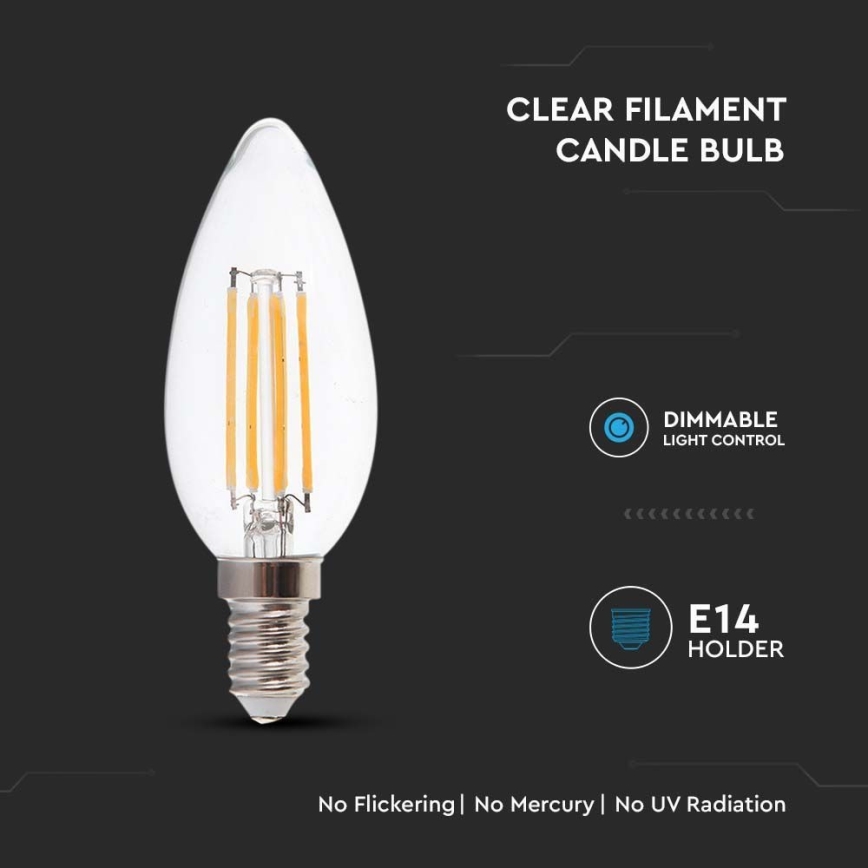 LED Žarulja FILAMENT E14/5,5W/230V 4000K