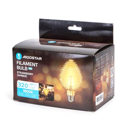 LED Žarulja FILAMENT E27/4W/230V 1800K jagoda - Aigostar