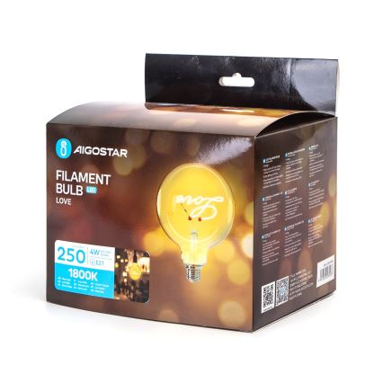 LED Žarulja FILAMENT E27/4W/230V 1800K love - Aigostar