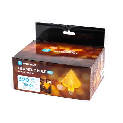 LED Žarulja FILAMENT E27/4W/230V 1800K srce - Aigostar