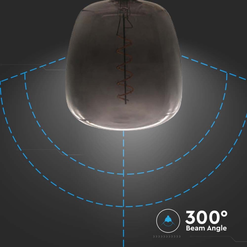LED Žarulja FILAMENT E27/4W/230V crna