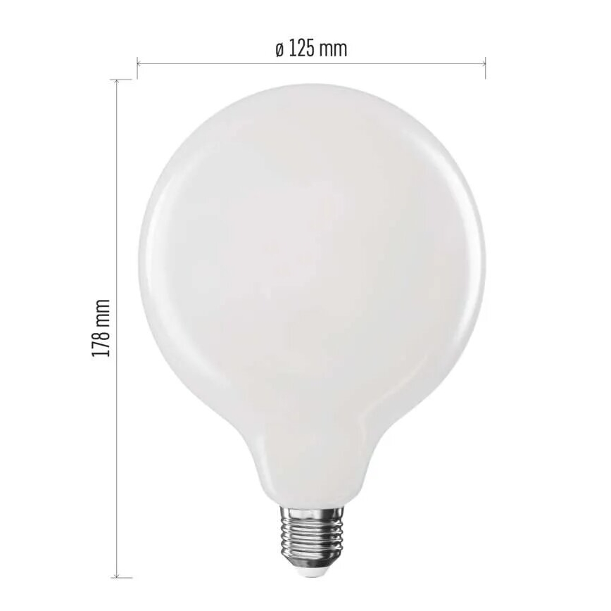 LED Žarulja FILAMENT G125 E27/18W/230V 4000K