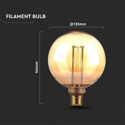 LED Žarulja FILAMENT G125 E27/4W/230V 1800K Art Edition