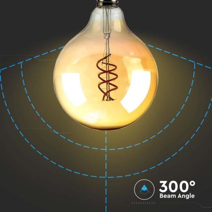 LED Žarulja FILAMENT G125 E27/6W/230V 1800K
