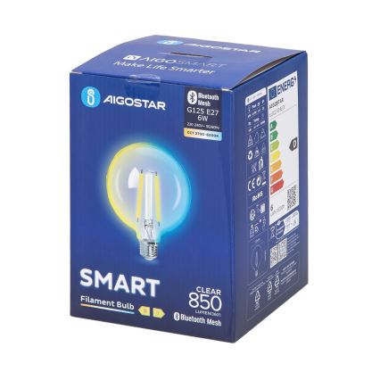 LED Prigušiva žarulja FILAMENT MESH Smart G125 E27/6W/230V 2700-6500K - Aigostar