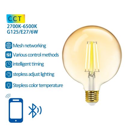 LED Žarulja FILAMENT G125 E27/6W/230V 2700-6500K - Aigostar