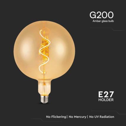 LED Žarulja FILAMENT G200 E27/4W/230V 2700K