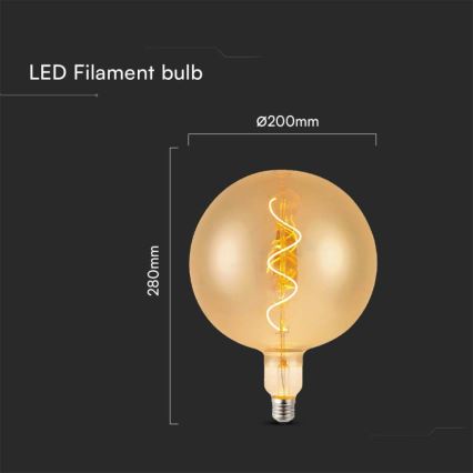 LED Žarulja FILAMENT G200 E27/4W/230V 2700K