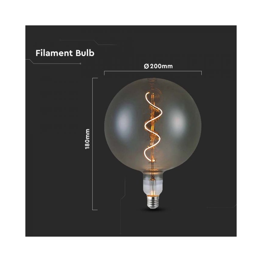 LED Žarulja FILAMENT G200 E27/4W/230V 2700K