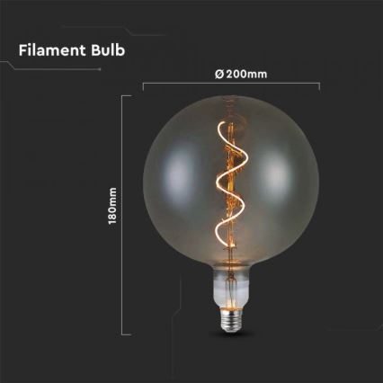 LED Žarulja FILAMENT G200 E27/4W/230V 2700K