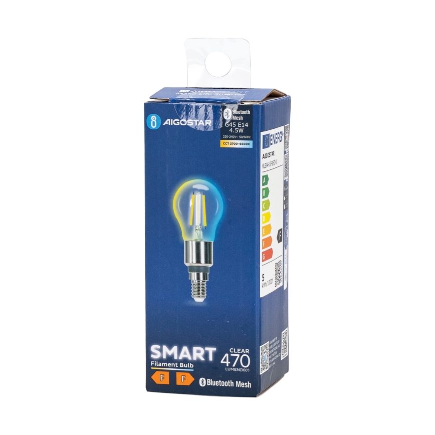 LED Prigušiva žarulja FILAMENT MESH Smart G45 E14/4,5W/230V 2700-6500K - Aigostar