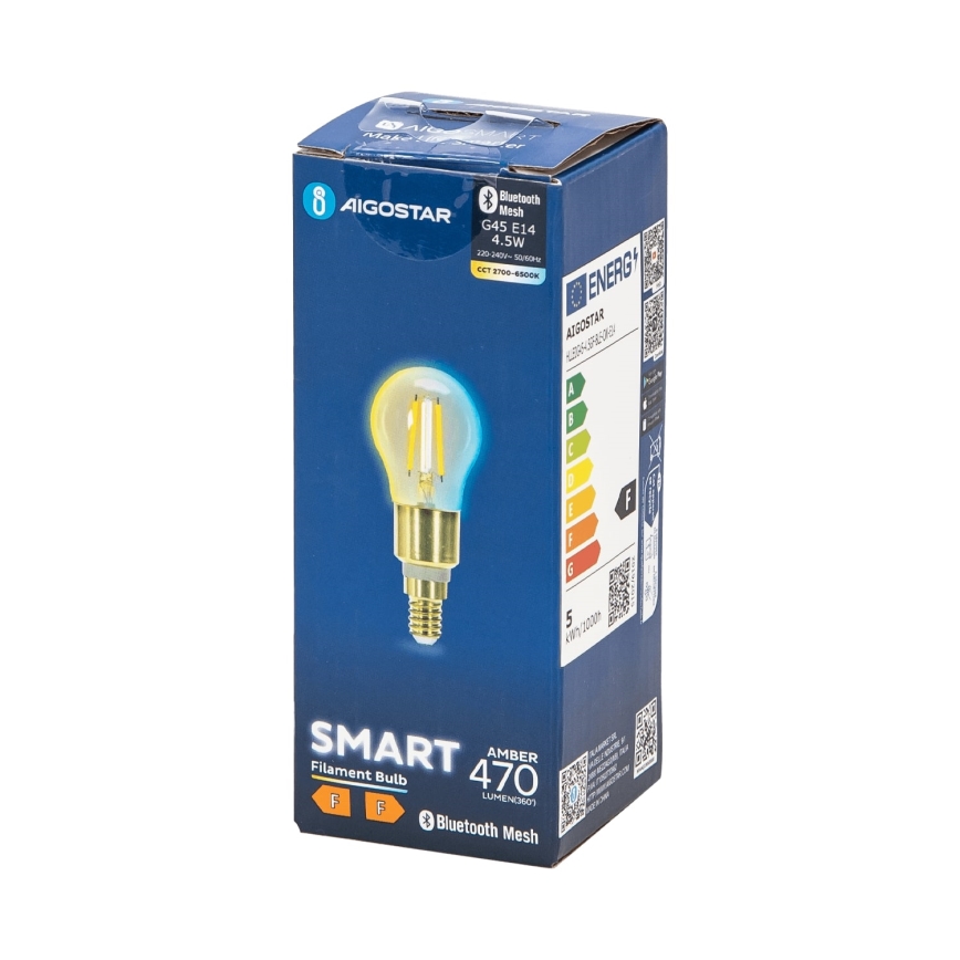 LED Prigušiva žarulja FILAMENT MESH Smart G45 E14/4,5W/230V 2700-6500K - Aigostar