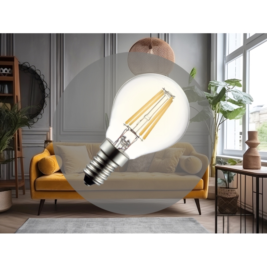 LED Žarulja FILAMENT G45 E14/6W/230V 3000K