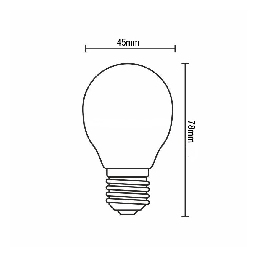 LED Žarulja FILAMENT G45 E14/6W/230V 3000K