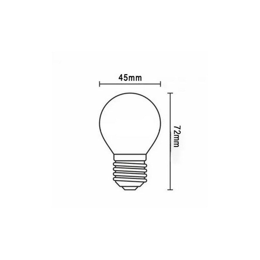 LED Žarulja FILAMENT G45 E27/2W/230V 3000K