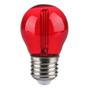 LED Žarulja FILAMENT G45 E27/2W/230V crvena