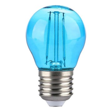 LED Žarulja FILAMENT G45 E27/2W/230V plava