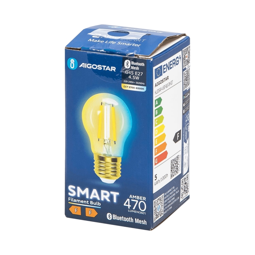 LED Prigušiva žarulja FILAMENT MESH Smart G45 E27/4,5W/230V 2700-6500K - Aigostar