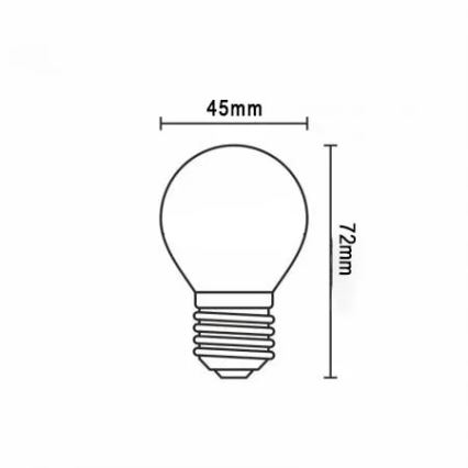 LED Žarulja FILAMENT G45 E27/4W/230V 3000K