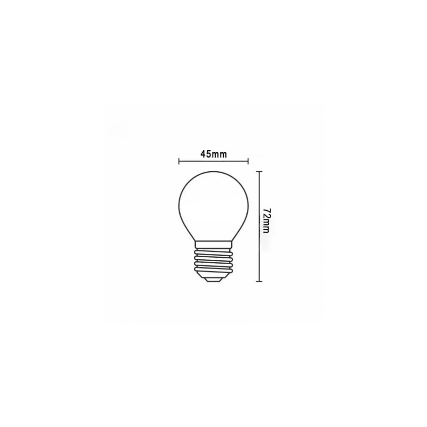LED Žarulja FILAMENT G45 E27/4W/230V 4000K
