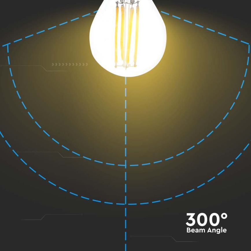 LED Žarulja FILAMENT G45 E27/6W/230V 4000K