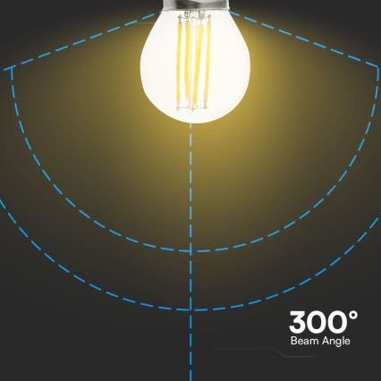 LED Žarulja FILAMENT G45 E27/6W/230V 6500K