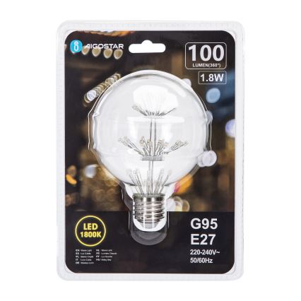 LED Žarulja FILAMENT G95 E27/1,8W/230V 1800K - Aigostar