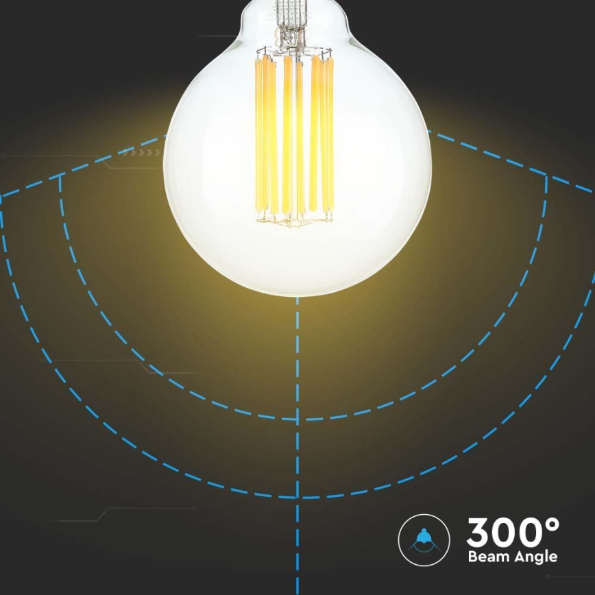 LED Žarulja FILAMENT G95 E27/6W/230V 3000K