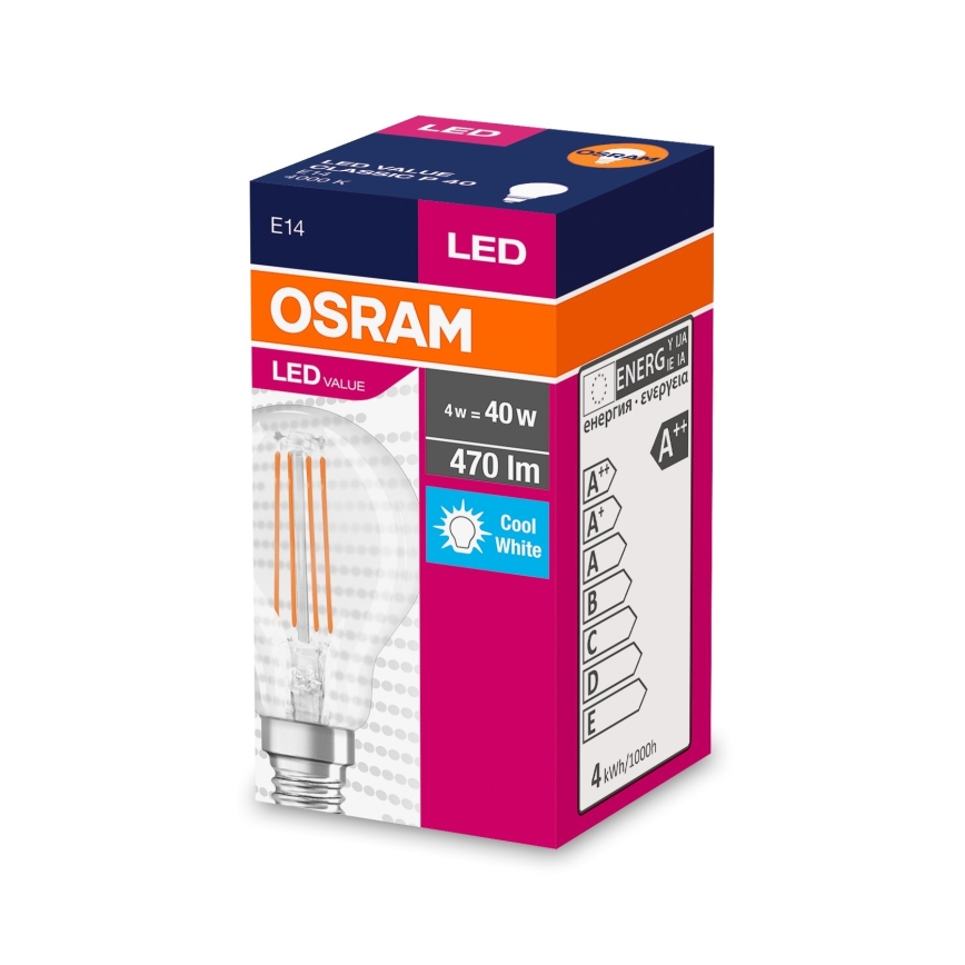 LED Žarulja FILAMENT P40 E14/4W/230V 4000K - Osram