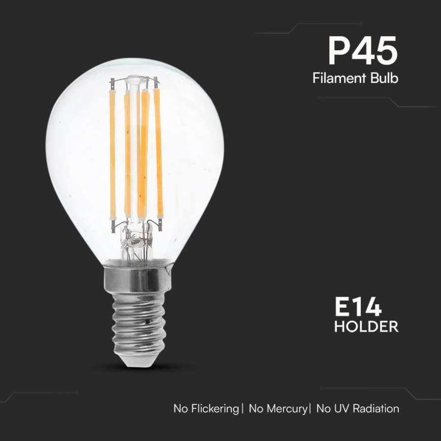 LED Žarulja FILAMENT P45 E14/6W/230V 4000K