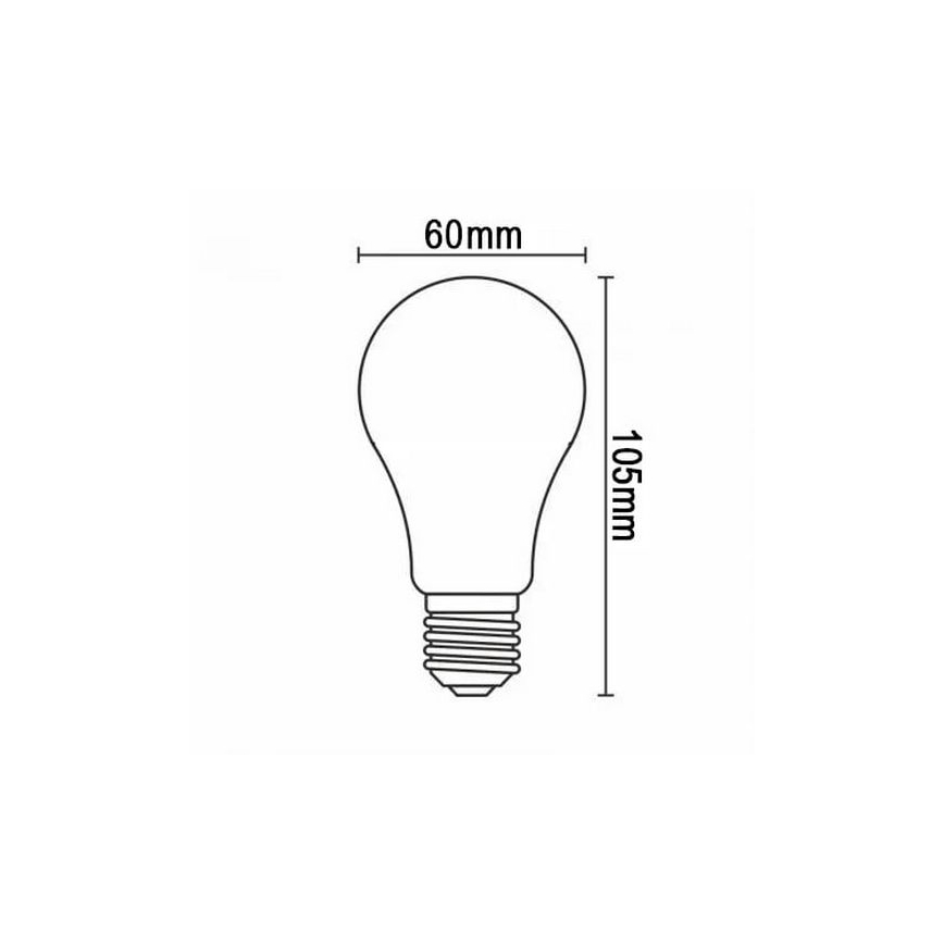 LED Žarulja FILAMENT SHAPE A60 E27/4W/230V 1800K smeđa