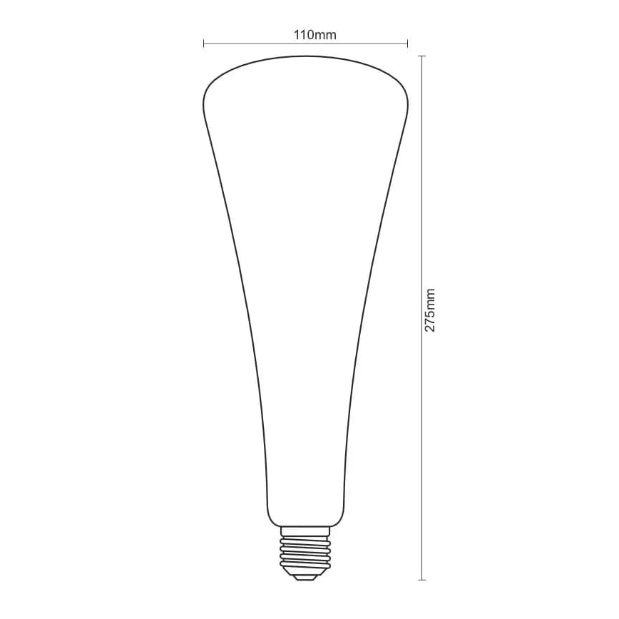 LED Žarulja FILAMENT SHAPE T110 E27/5W/230V 1800K plava