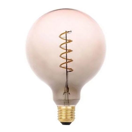 LED Žarulja FILAMENT SPIRAL G125 E27/4W/230V 2000K siva/ružičasta