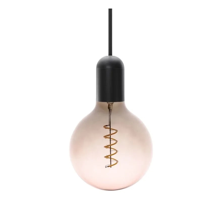 LED Žarulja FILAMENT SPIRAL G125 E27/4W/230V 2000K siva/ružičasta