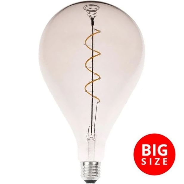 LED Žarulja FILAMENT SPIRAL SMOKE A165 E27/4W/230V 2000K